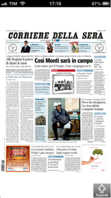 Corriere della Sera - Digital Edition per iPhone screenshot