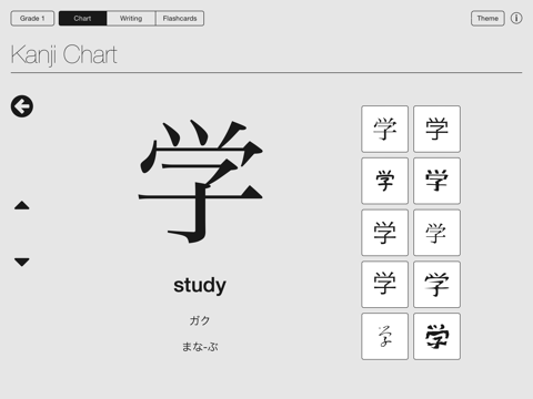 Screenshot #5 pour Mirai Kanji Chart - Japanese Kanji Writing Study Tool