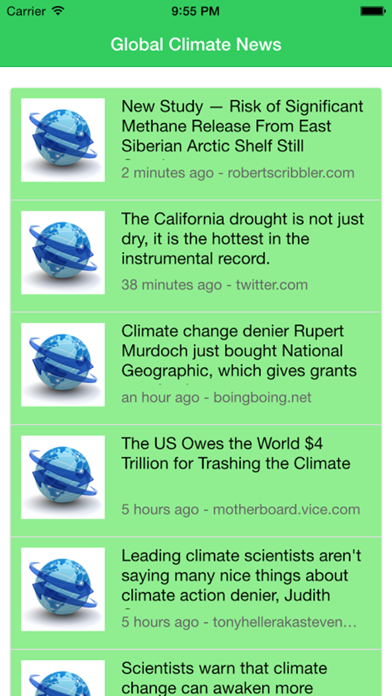 Screenshot #1 pour Global Climate News
