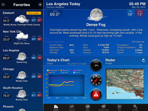 NOAA Weather and Radar for iPadのおすすめ画像1