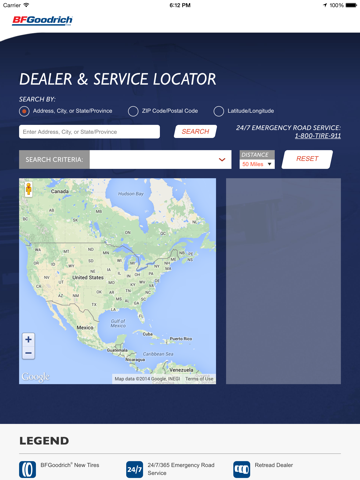 Screenshot #4 pour BFGoodrich® Truck Tires Dealer Locator