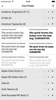 font­ finder iphone screenshot 1