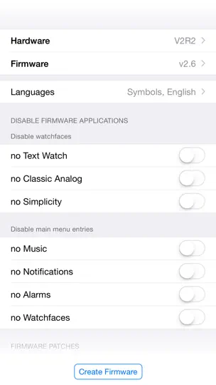 Скриншот PebbleBits на iPhone 1