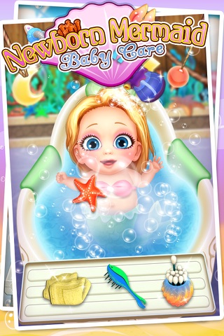 Mermaid's Newborn Baby Doctor - kids game & new baby screenshot 2