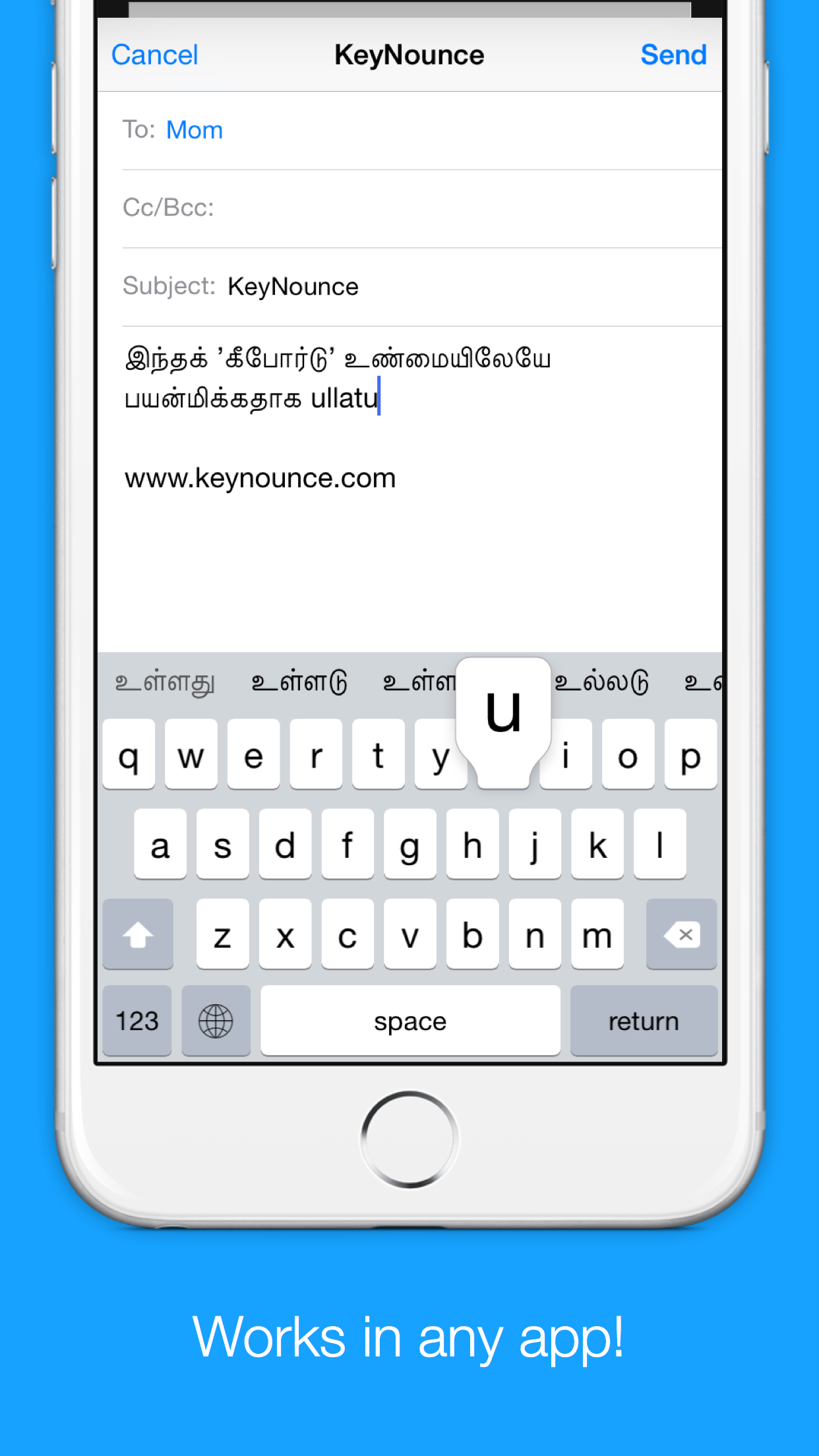 Tamil Transliteration Keyboard by Keynounce screenshot 3