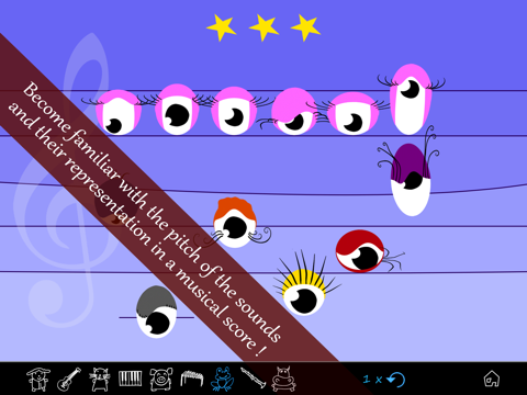 LAMI find notes: Children's Ear Training ! Music for kids iPad screenshot