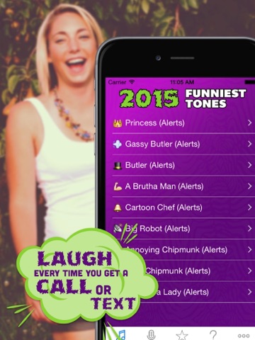 Free 2015 Funny Tones - LOL Ringtones and Alert Sounds iPad screenshot 4 - Entertainment app