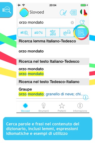 German <-> Italian Slovoed Compact talking dictionary screenshot 2