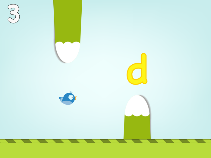 ABC Flappy Game - Learn The Alphabet Letter and Phonics Names One Bird at a Time