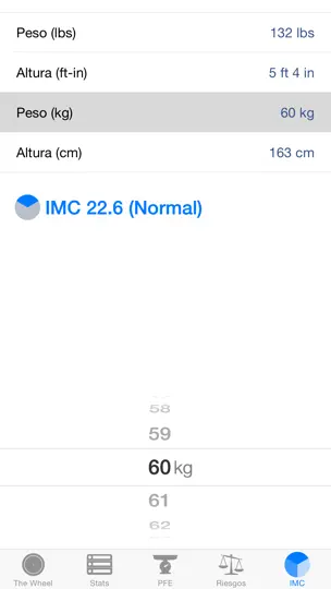 Captura de pantalla de The OB Wheel Pro 7 en iPhone 5