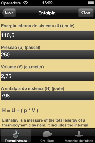 Thermodynamics Calculator lite screenshot 4