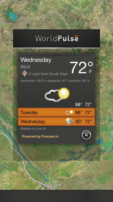 WorldPulse Earth Weather Clouds & Temperature screenshot 1