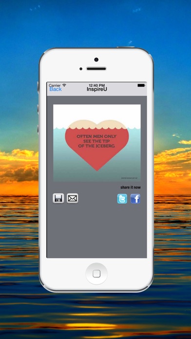 Screenshot #2 pour InspireU - Phrases Romantiques et Citations
