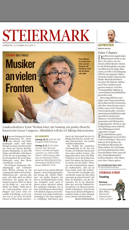 Zeitung lesen