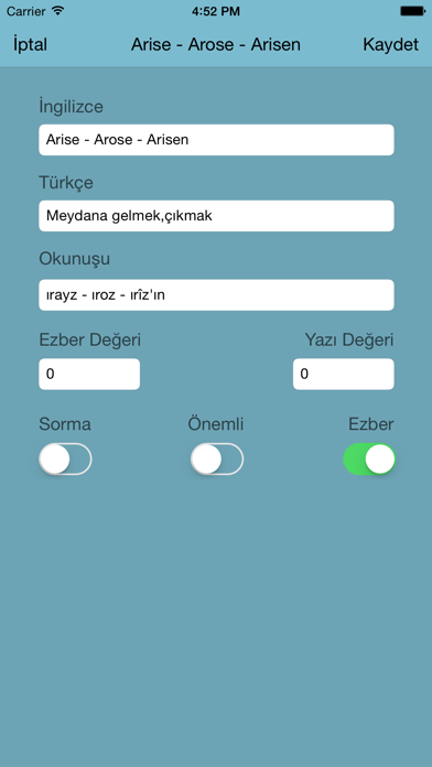 How to cancel & delete ingilizce Kelime Ezber from iphone & ipad 3