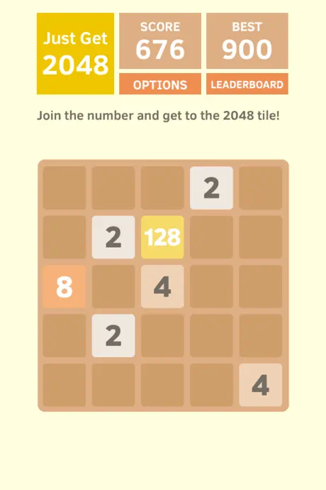 Just Get 2048 - A Simple Puzzle Game !