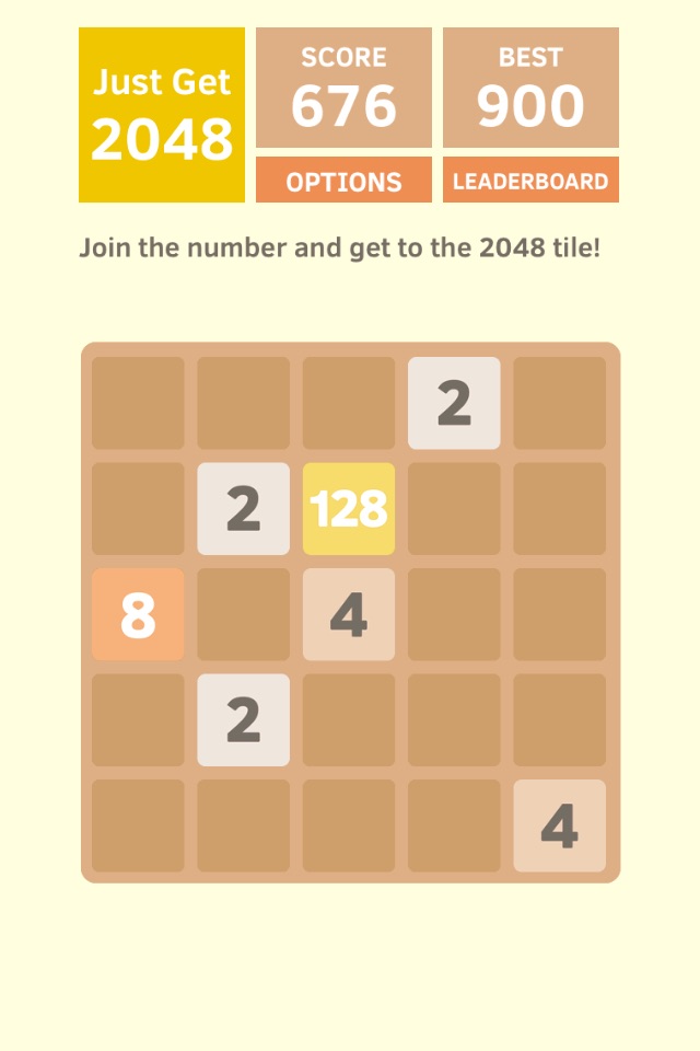 Just Get 2048 - A Simple Puzzle Game ! screenshot 2