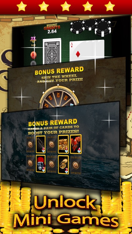 Golden Pirate's Legends Slots Machines FREE - Spin the pirate kings wheel to win the caribbean bay slots casino screenshot-3