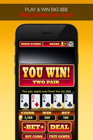 POKER 2 Richest - Play Video Poker Game at Monte Carlo Casino with Real Las Vegas Gambling Odds for Free ! screenshot 3