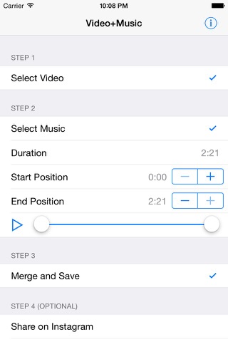 Video+Music - Add Music to Video (For Instagram & Vine, Etc.) screenshot 3