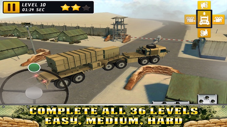 Monster Army Trucks Parking 3D Real Battle Tank, Missile Launcher and Armour Truck Driving School screenshot-4