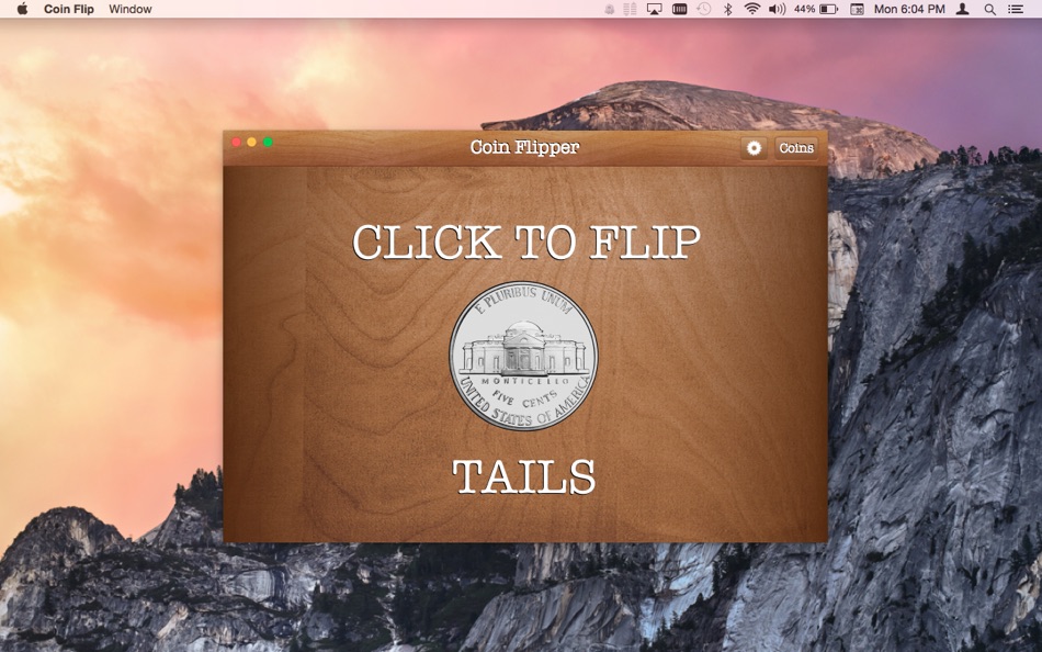 #4. Coin Flip (macOS) 由: App Tyrant Corp