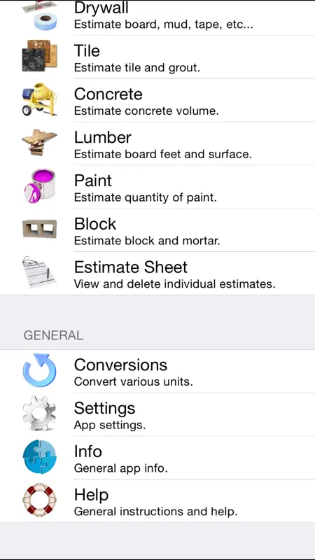 Construction Calc Pro screenshot 4 of 5