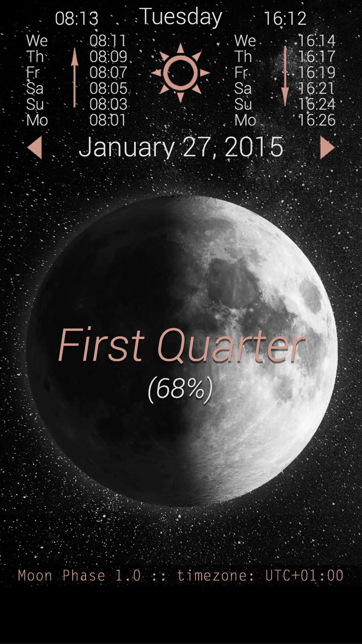 Sunrise - Moon Phase