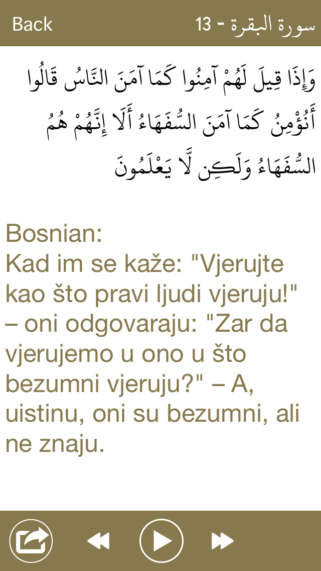 Holy Quran with Bosnian Audio Translation Offline