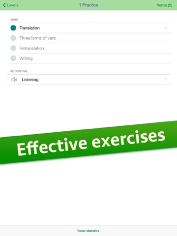 English Irregular Verbs game - the fast and easy way to learn verbs iPad screenshot 3 - Education app