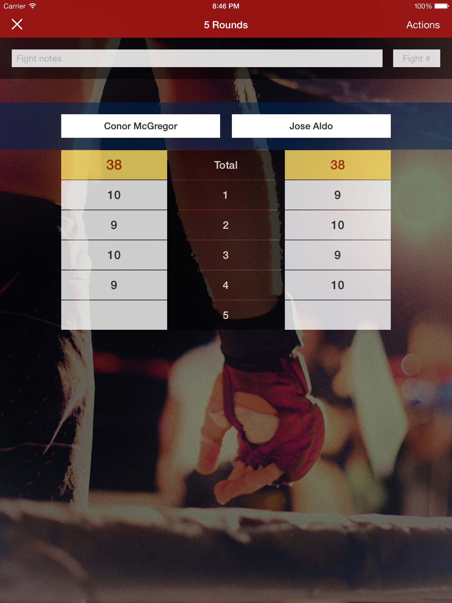Boxing & MMA Scorecard - Fight Night screenshot 10
