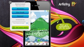 Sketch W Friends ~ Free Multiplayer Online Draw and Guess Friends & Family Word Game for iPhone screenshot