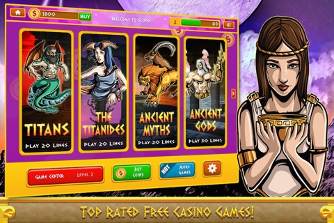 Greek Titan Casino Slots FREE - The Olympus Gods Lucky 777 Slot Machine Games screenshot 2