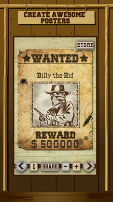 Wild West Wanted Poster Maker - Make Your Own Wild West Outlaw Photo Mug Shots screenshot 1
