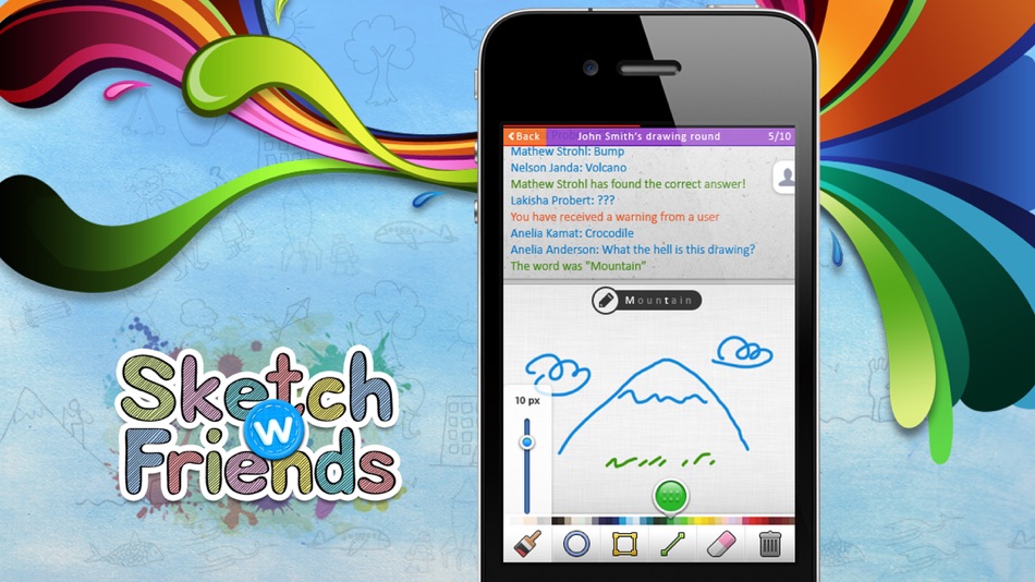 Sketch W Friends ~ Free Multiplayer Online Draw and Guess Friends & Family Word Game for iPhone - 5.3 - (iOS)