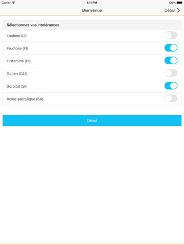 Screenshot #4 pour ALL i CAN EAT - liste d'intolérance alimentaires de lactose, fructose, histamine, gluten, sorbitol et acide salicylique