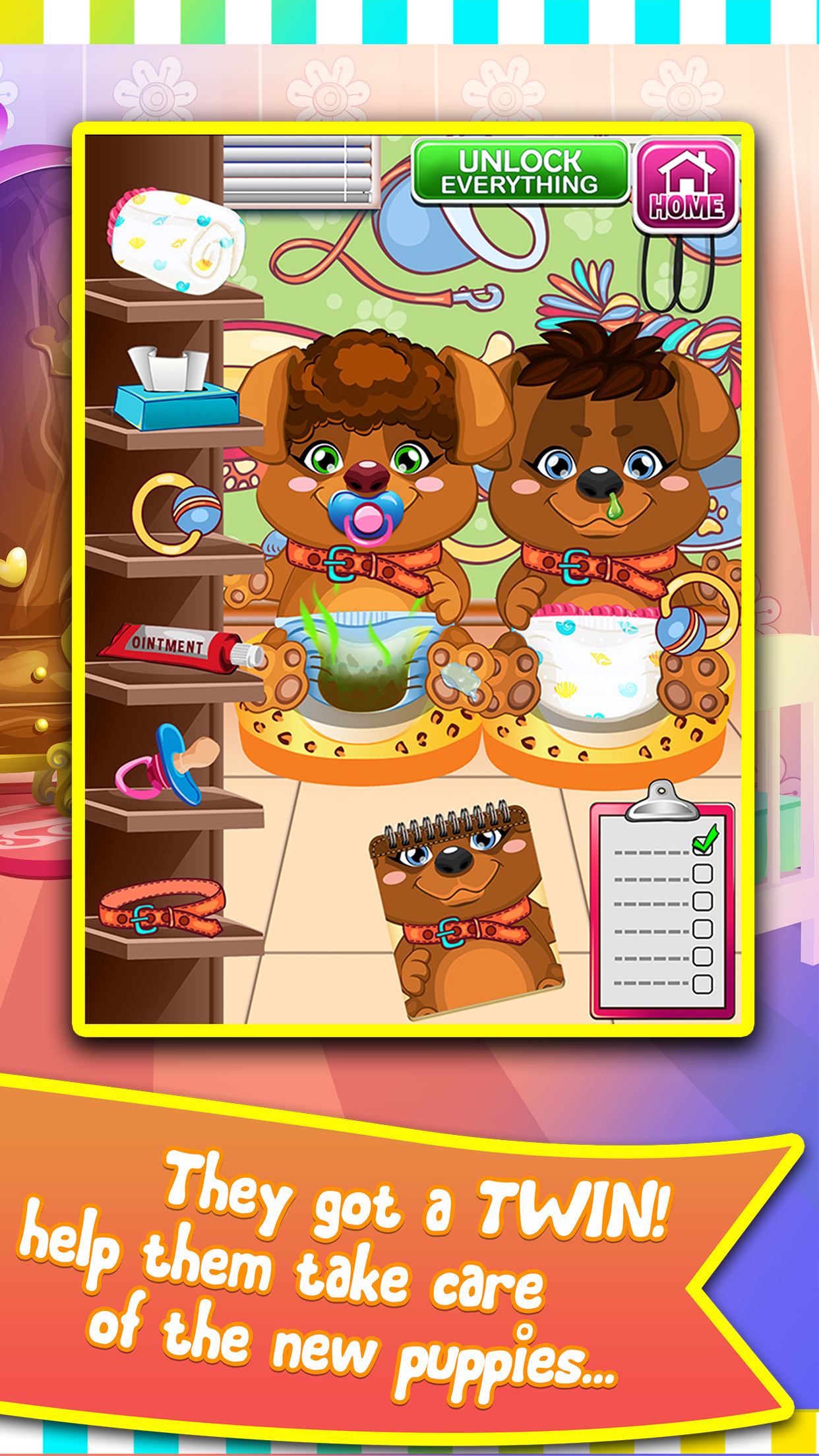 Mommy's Newborn Baby Pet Doctor Salon - my new puppy twins spa games!