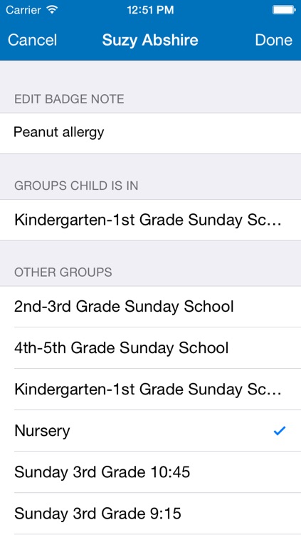 SimpleGive ChMS Child Check-in