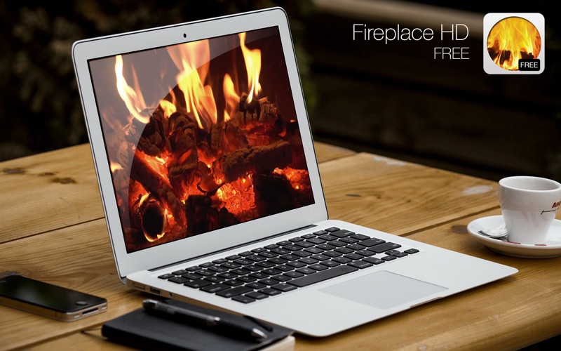 fireplace hd - free iphone screenshot 1