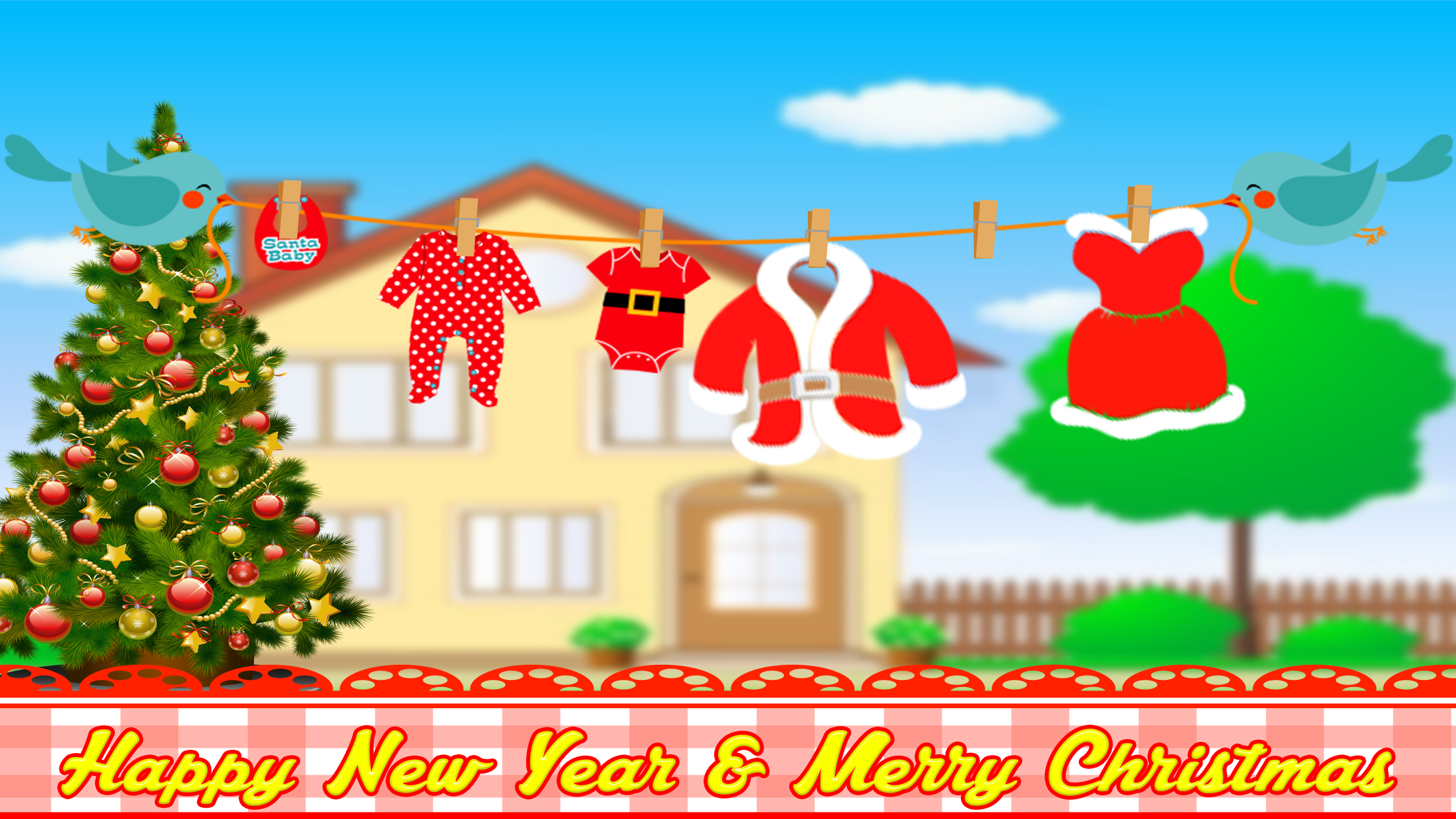 Santa Clothes Christmas Laundry 2014, Happy New Year 2015