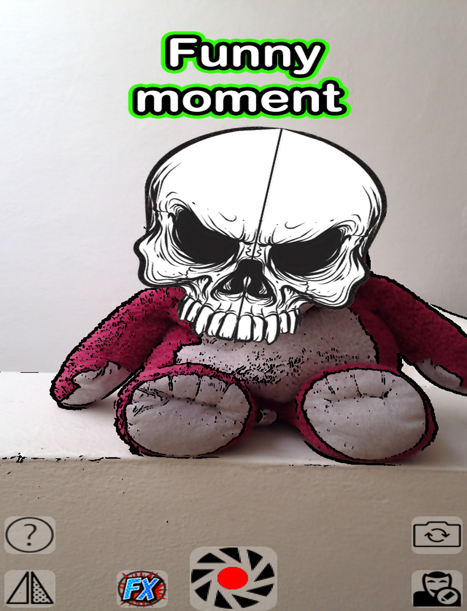Skull Cam - A fun camera to swap faces with skulls, use realtime picture editor with cartoon style screenshot 9