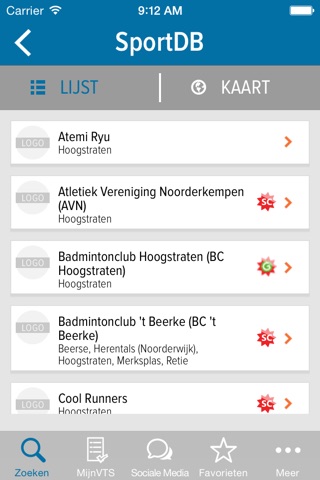 Sport Vlaanderen screenshot 2