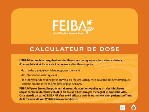 FEIBA Dosage Calculator for iPad screenshot 4