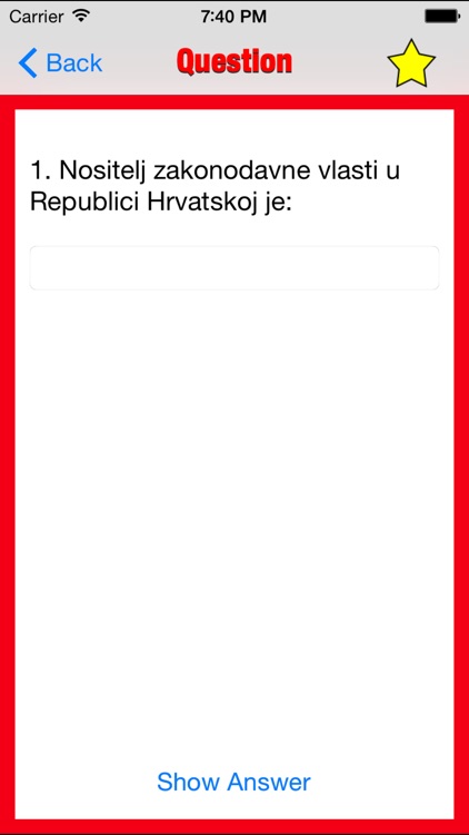 Croatian Citizenship Test
