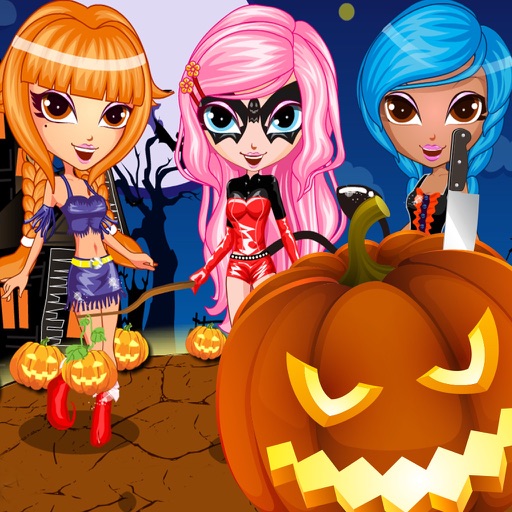 Halloween Vampire Girl Costume Dress Up Free Games Icon