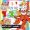 Math fact games English number practice education for kids