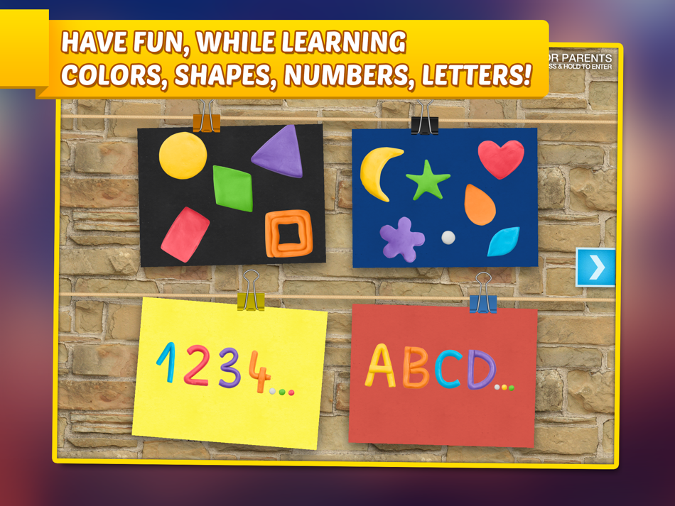 #3. Imagination Box - creative fun with play dough colors, shapes, numbers and letters (iOS) Podle: Software Smoothie