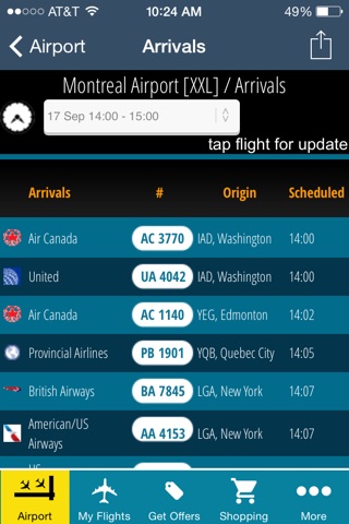 Montreal Airport Pro (YUL) Flight Tracker  air radar Montréal Pierre Elliott Trudeau Canada screenshot 3