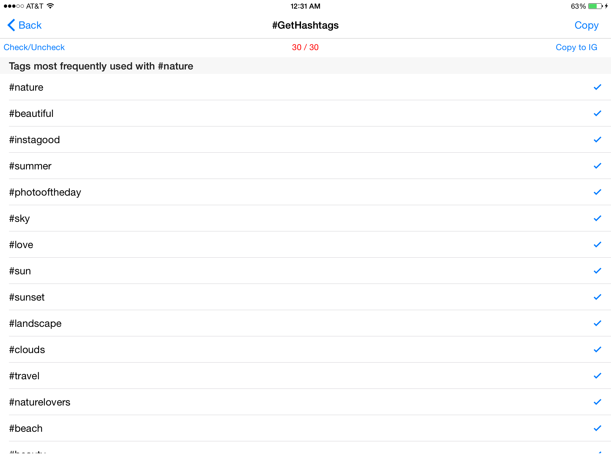 GetHashtags Free - Copy & Paste Most Popular Hashtags for Instagram