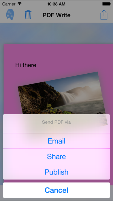 PDF Write screenshot